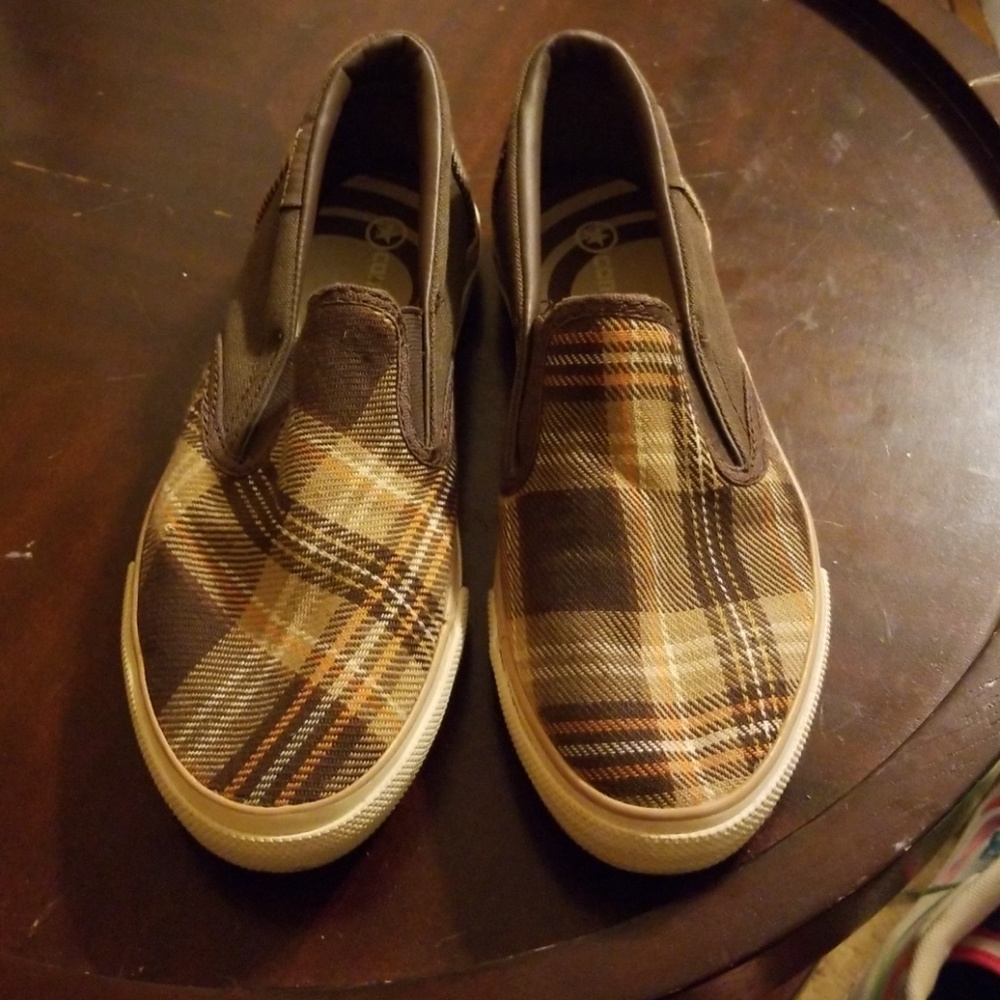 PLAID BROWN CONVERSE
